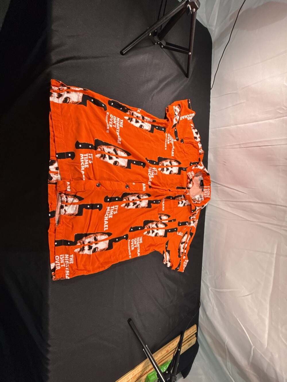 Halloween II Michael Myers Size XL Camp Button-Down Shirt